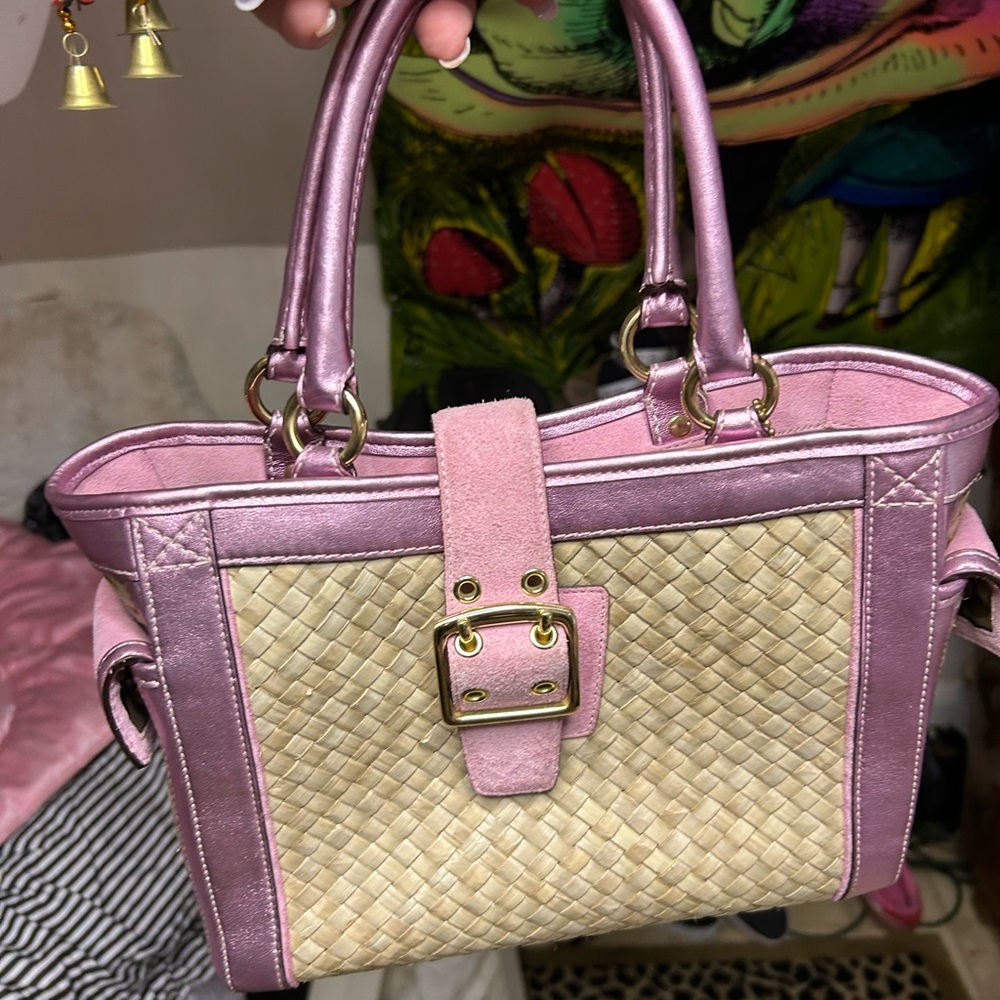 Coach basket bag purple